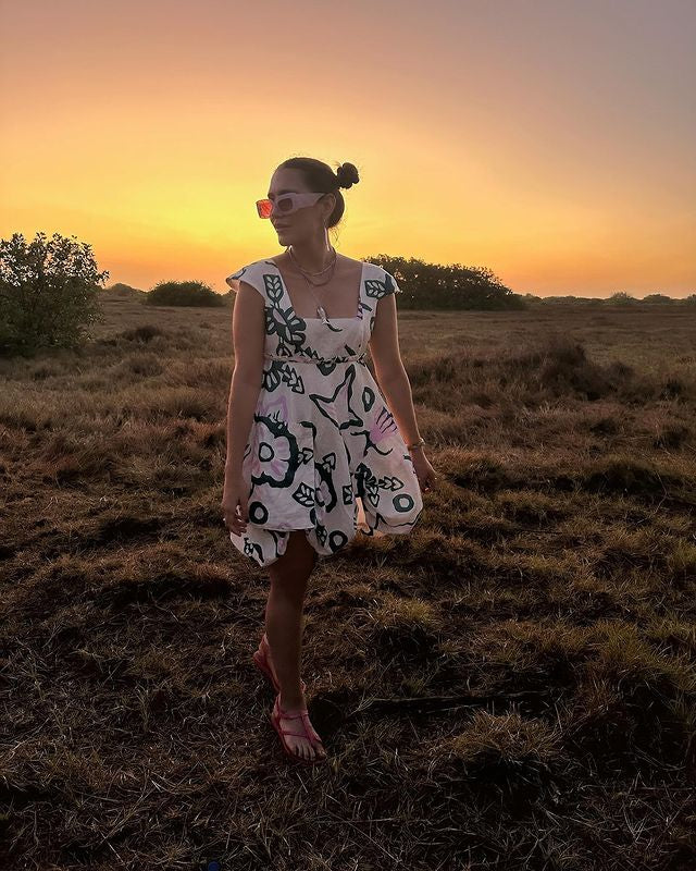 Vestido Paces - print verde