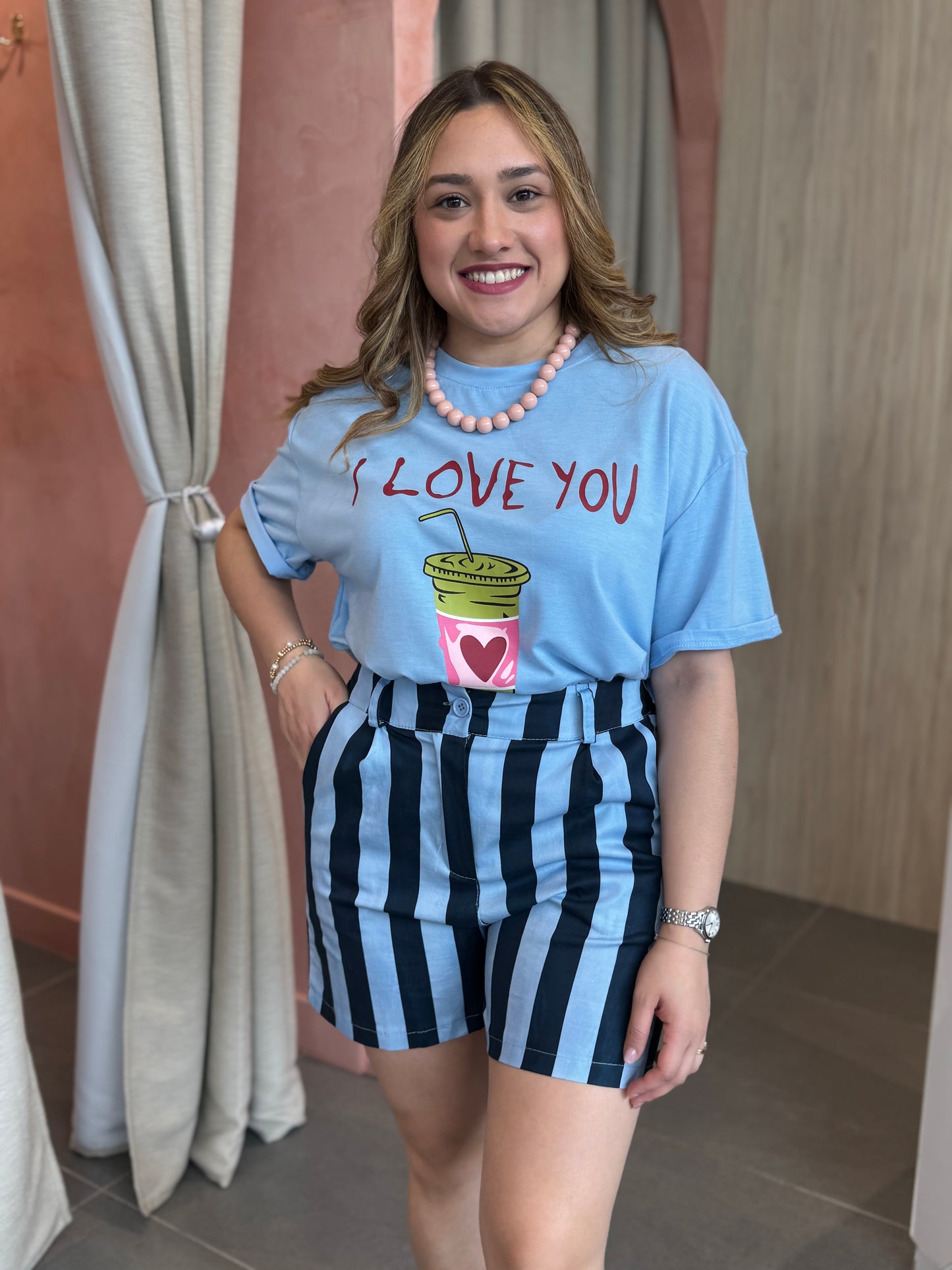 Short Azul Rayas