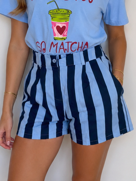 Short Azul Rayas