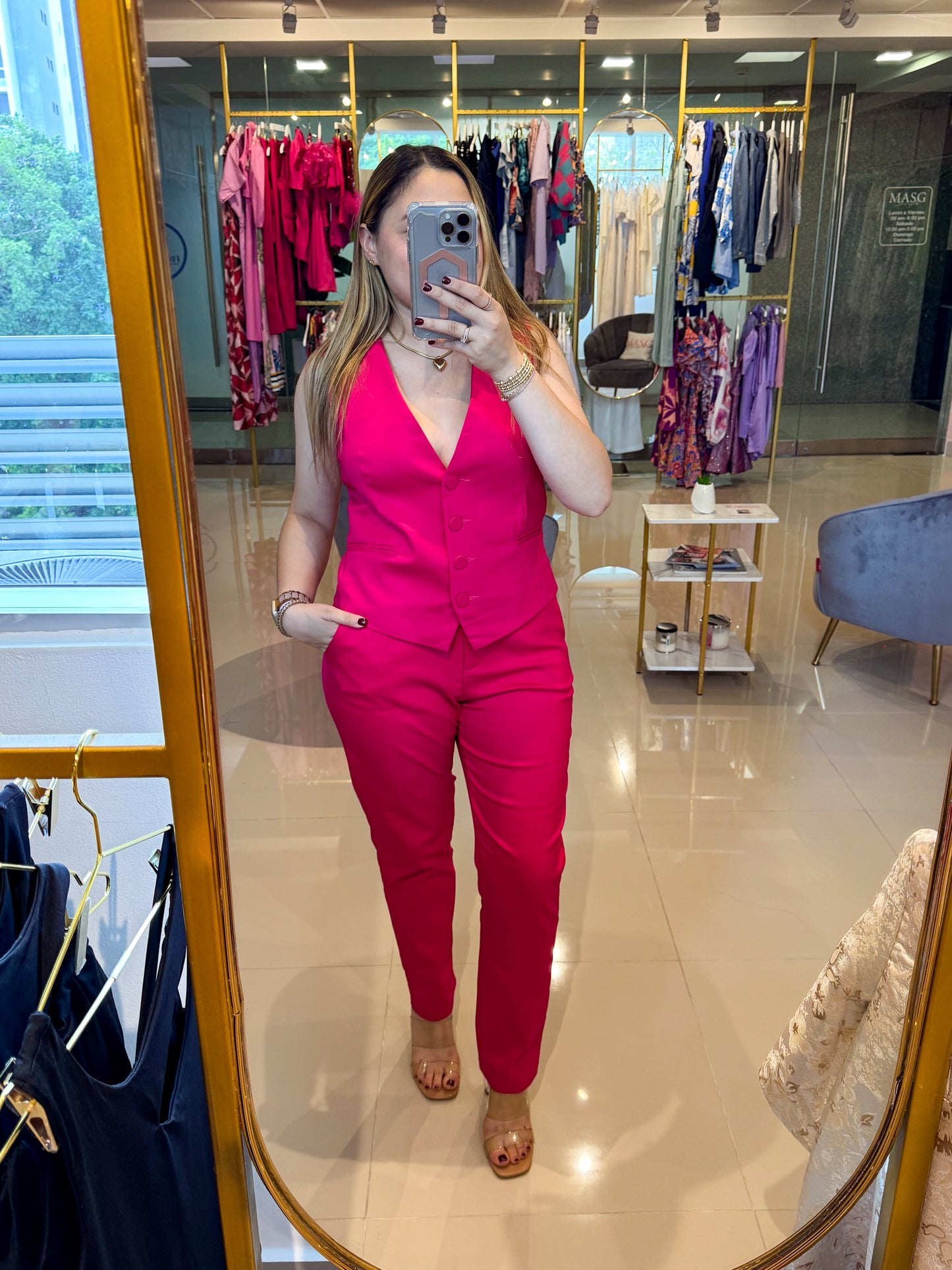 Fucsia Vest Top