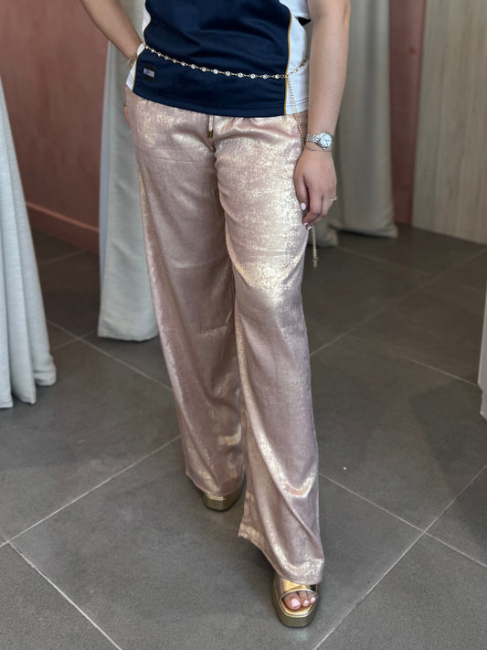 Metallic Wide leg Pants