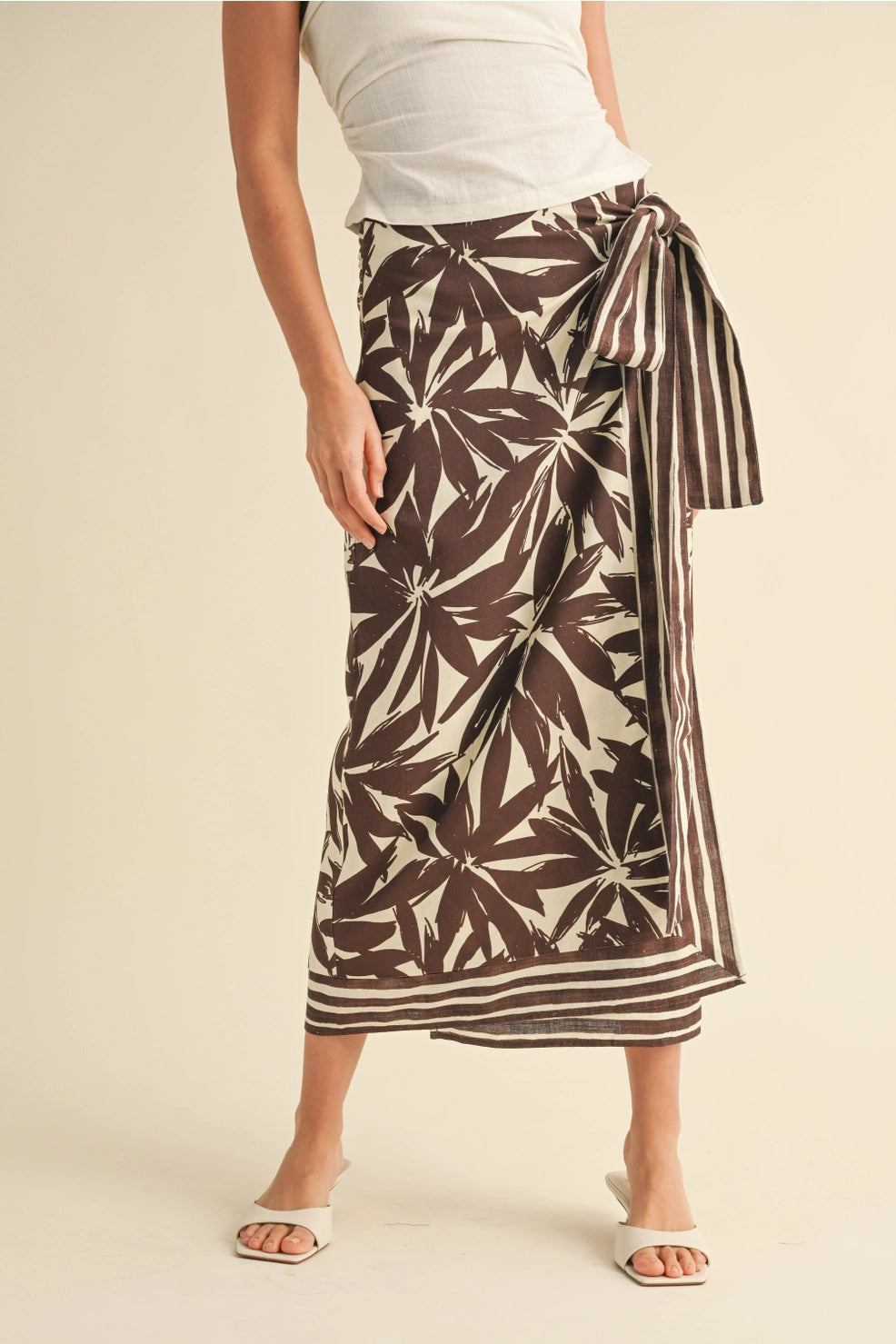 Falda o Pareo Lino Floral