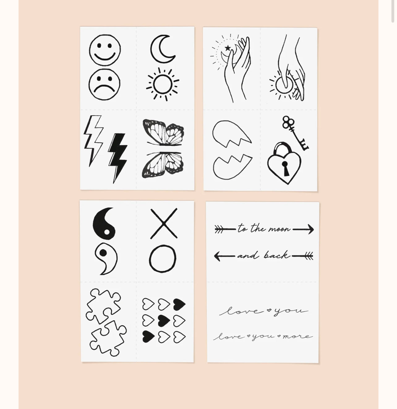 Two of a kind Pack / Temporary Tattoos