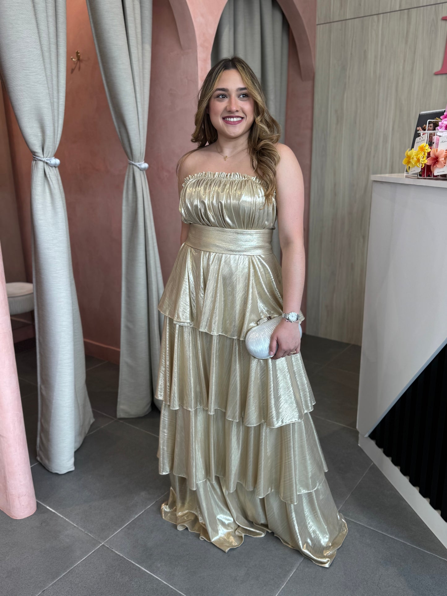 Vestido Shannon Dorado
