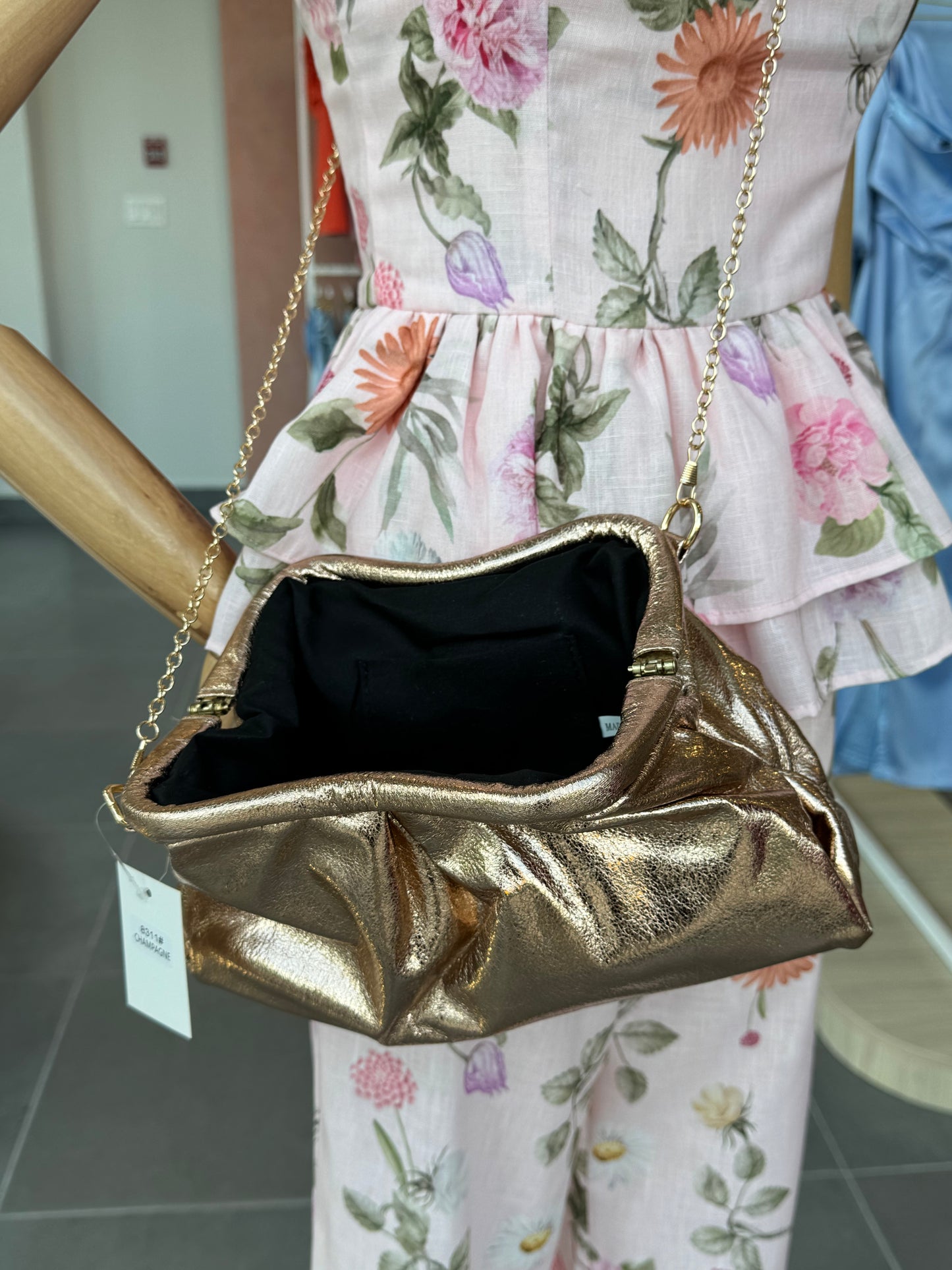 Champagne Crossbody Bag