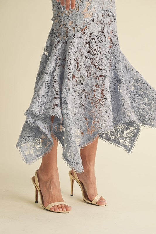 Angela Lilac Midi Dress