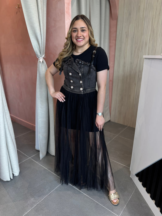 Black short Tule Dress