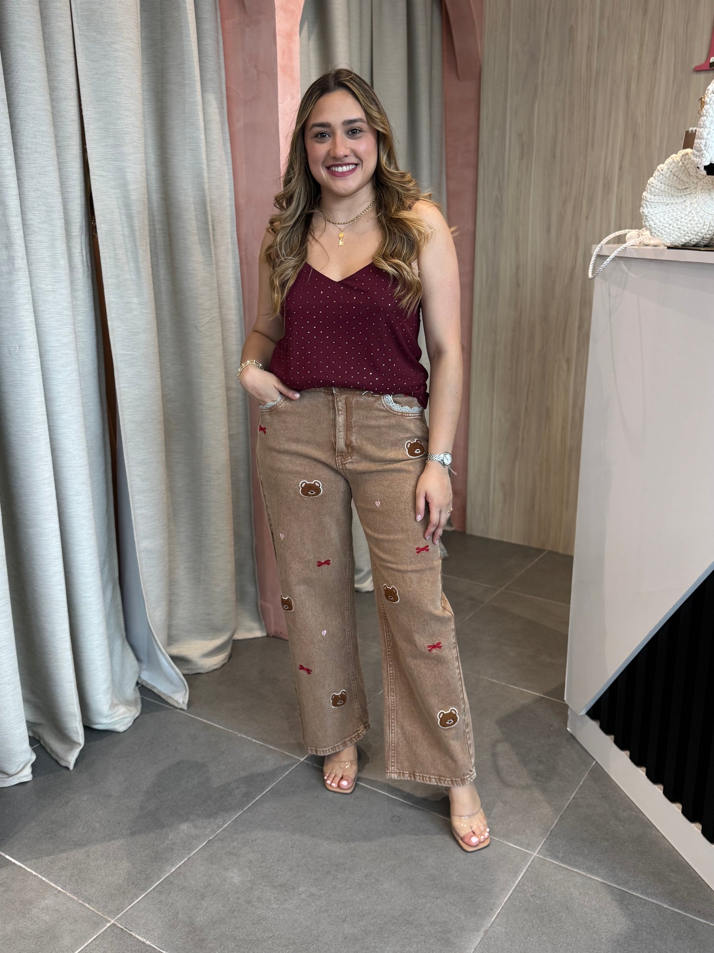 Teddy Cocoa Jeans