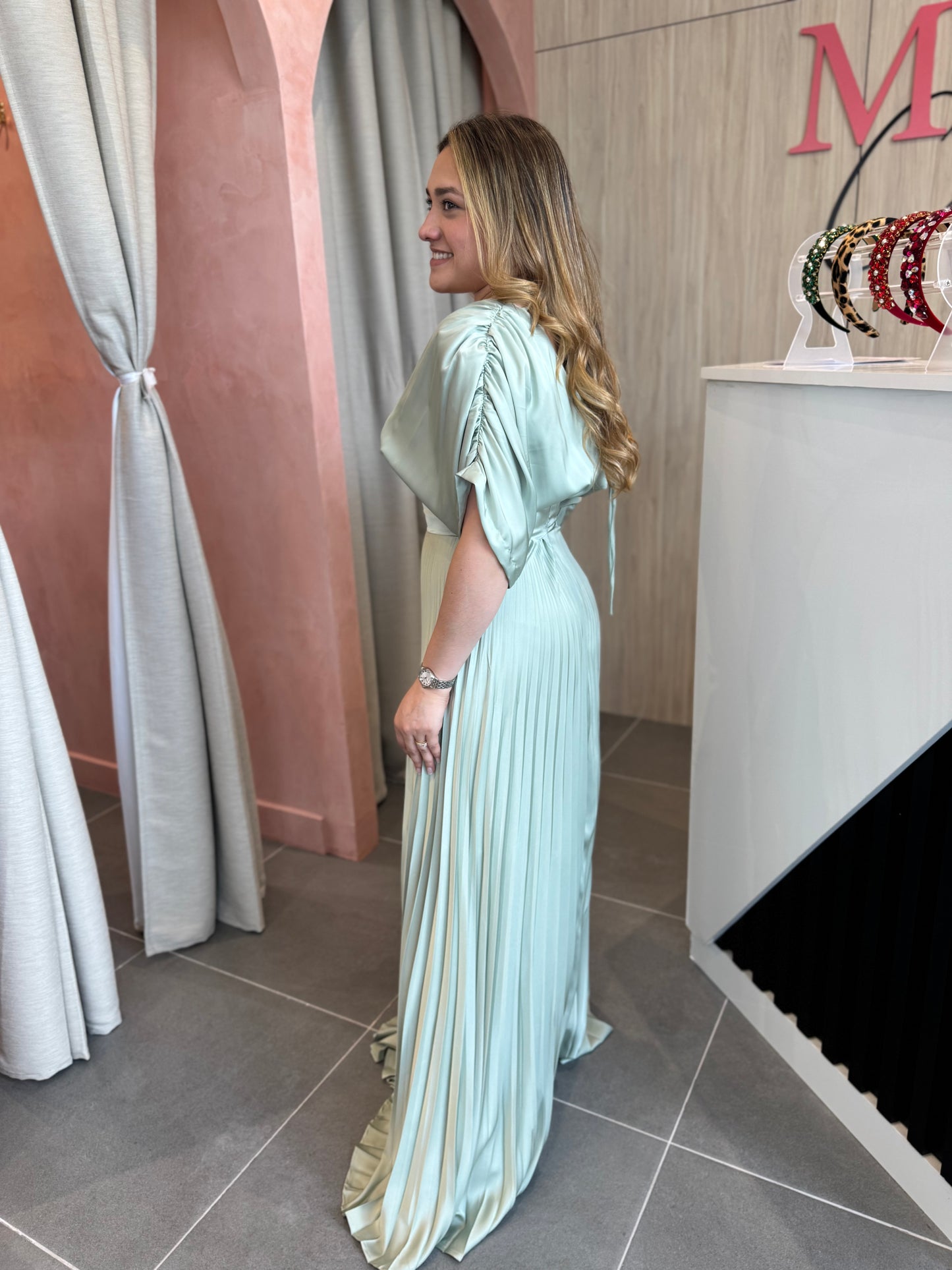 Vestido Amalia Verde Claro