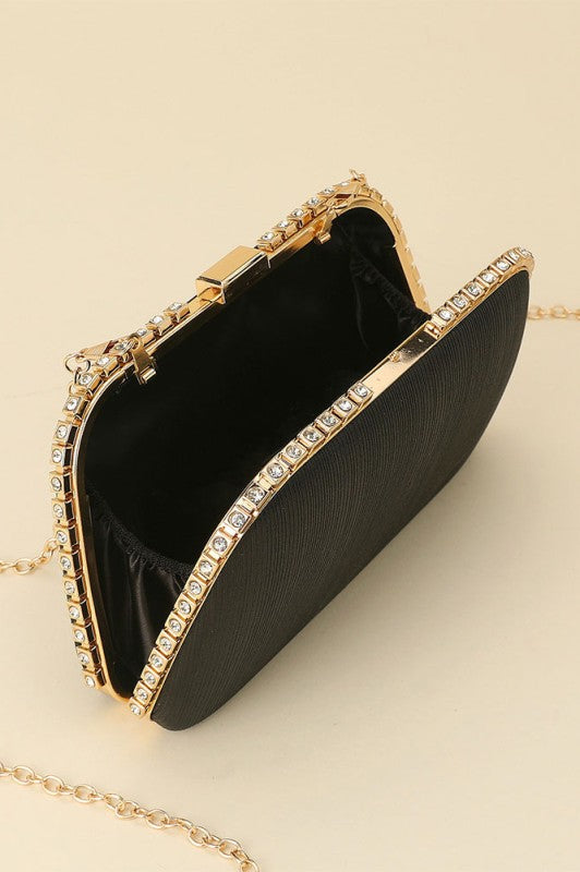 Gold Rhinestone Clutch Bag