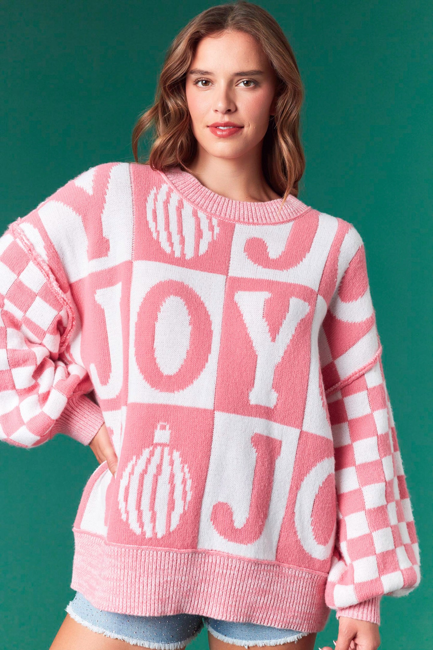 Pink Joy Oversized Sweater