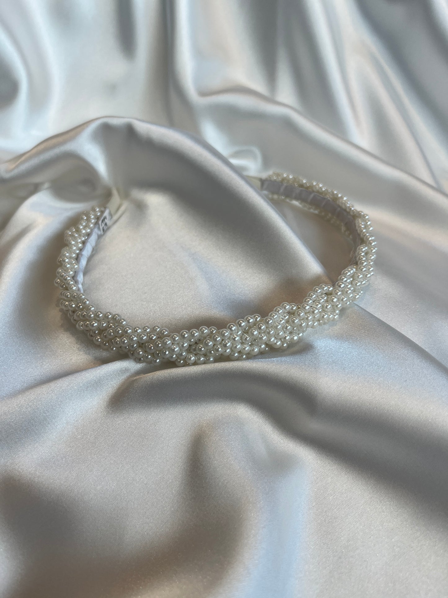 Diadema de Perlas Blancas