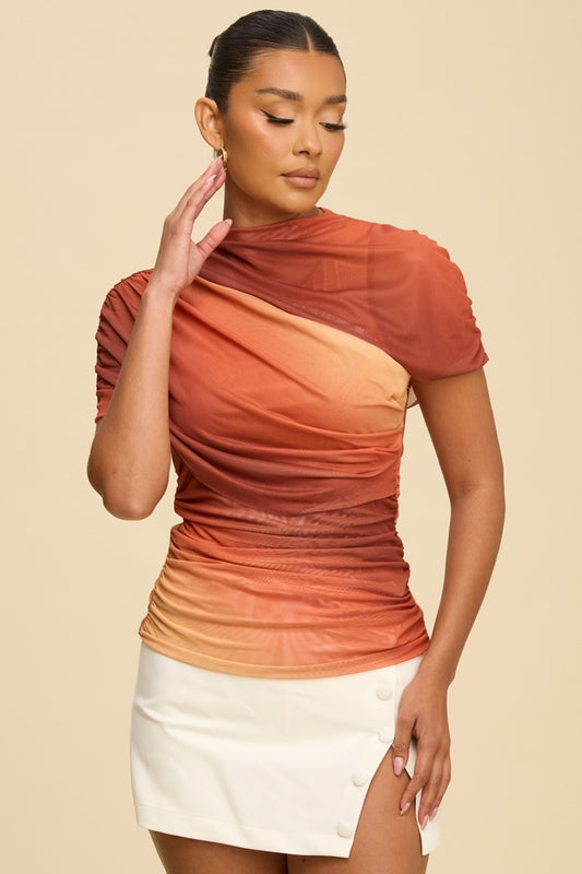 Rust Mesh Slve Top - 21 nov