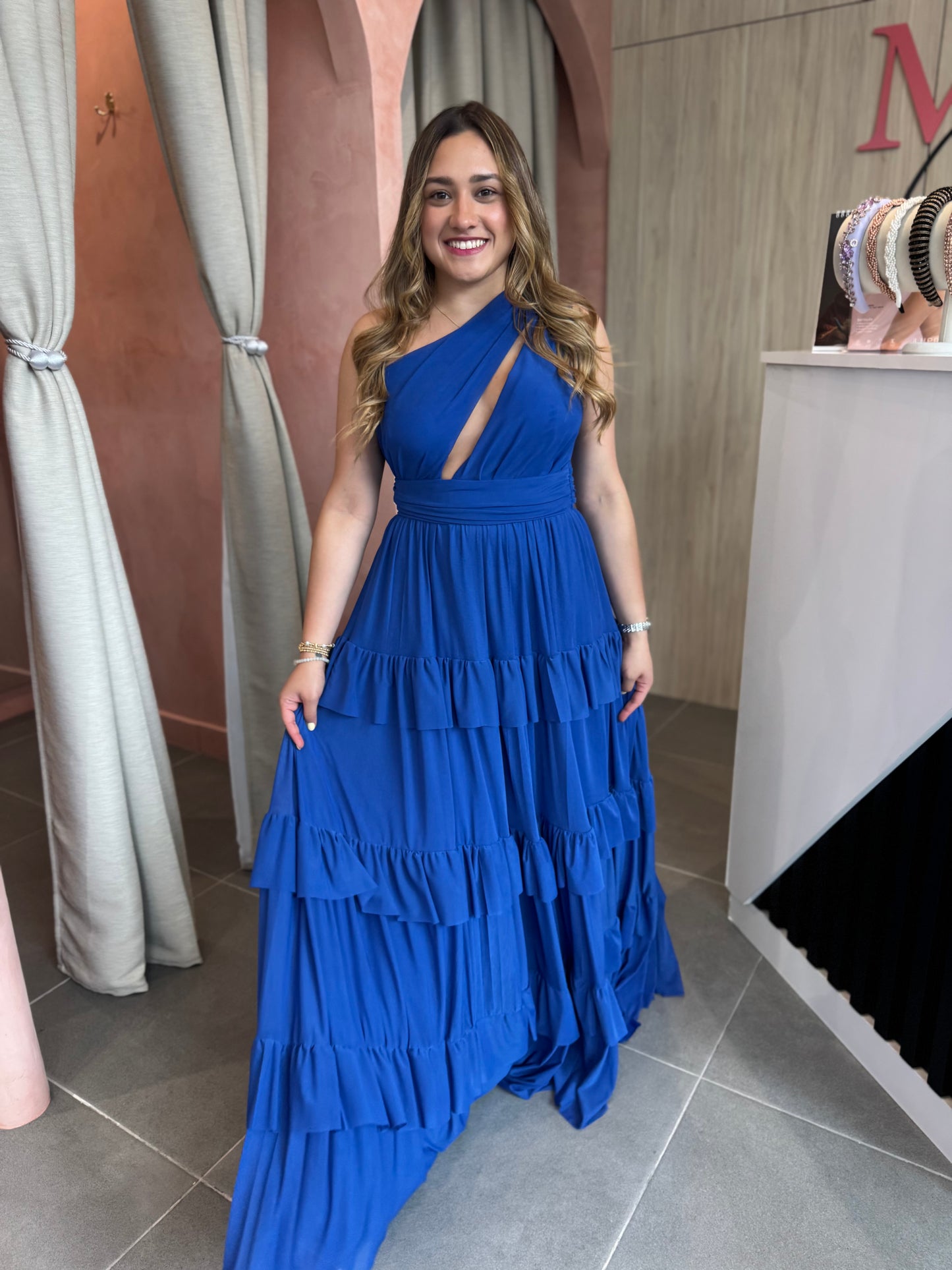 Vestido Abril Azul