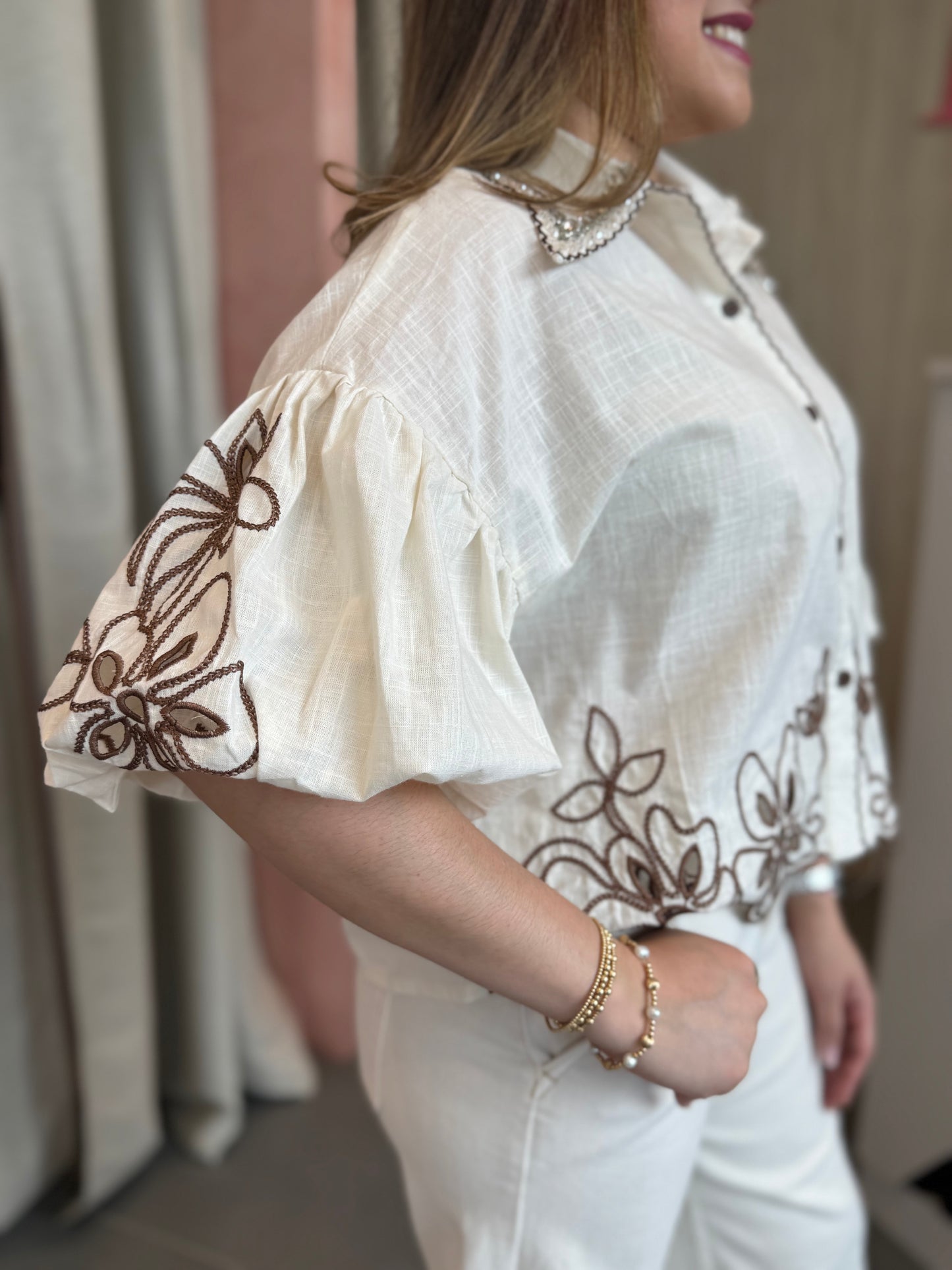 Camisa Ada Beige