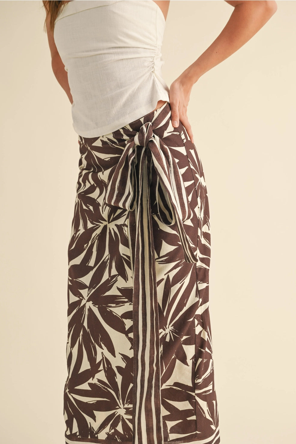 Falda o Pareo Lino Floral
