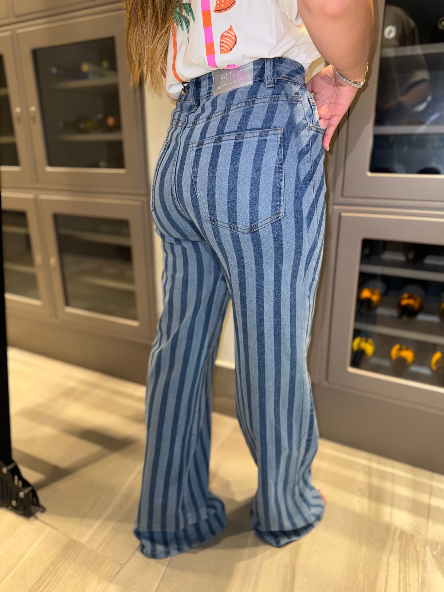 Striped Blue Jeans