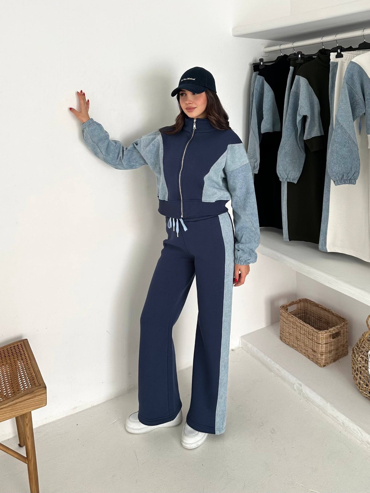 Denim Cotton Navy Set