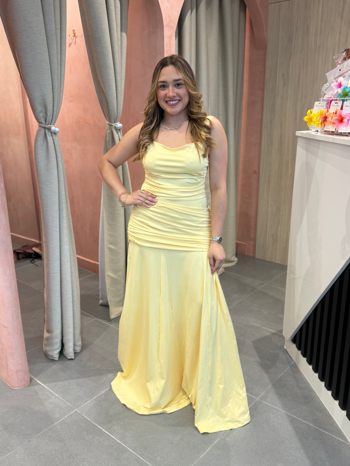 Aleja Baby Yellow Maxi Dress