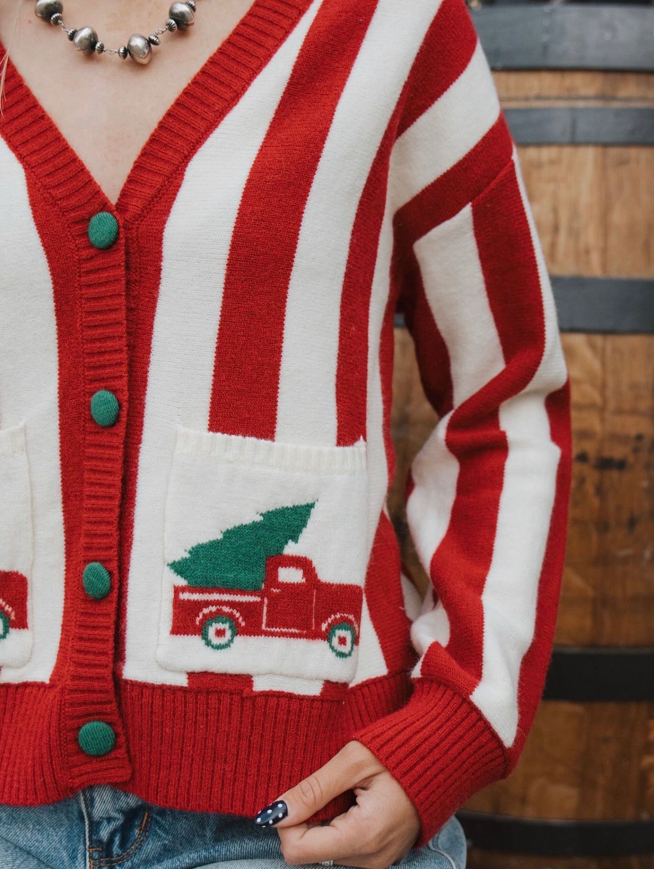 Christmas Stripe Cardigan