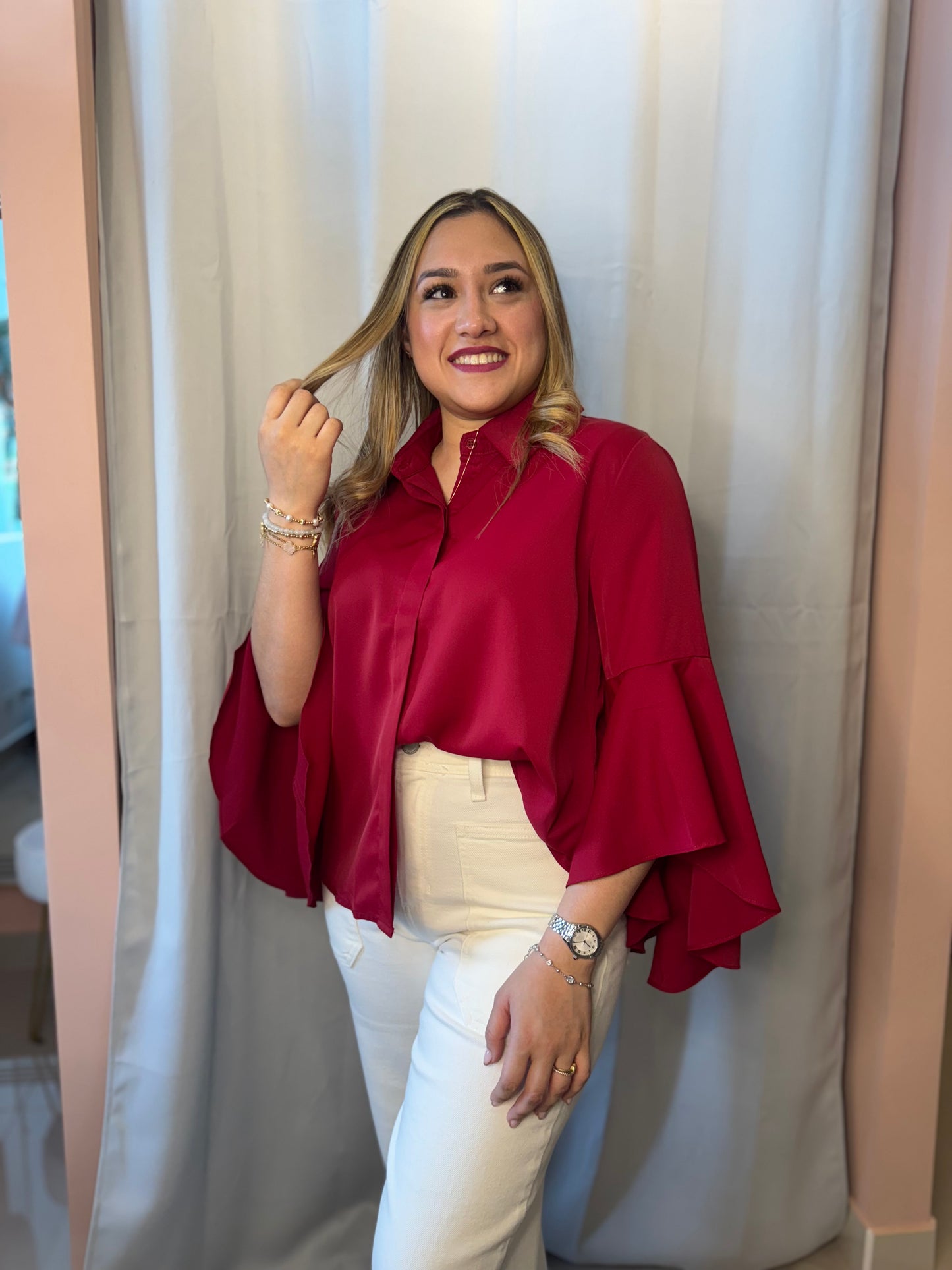 Burgundy Blouse