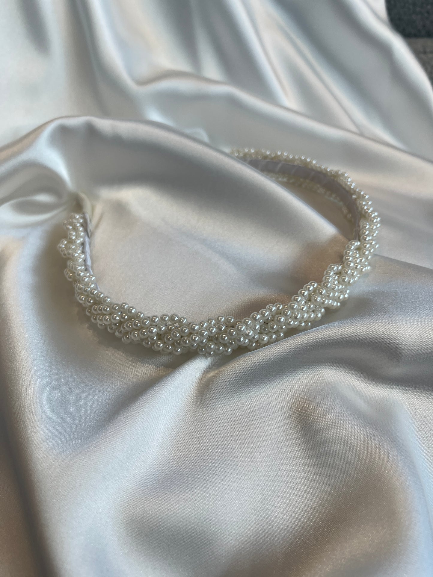 Diadema de Perlas Blancas