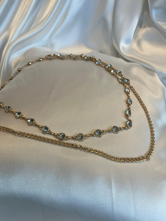 Cinturón Dorado de piedras