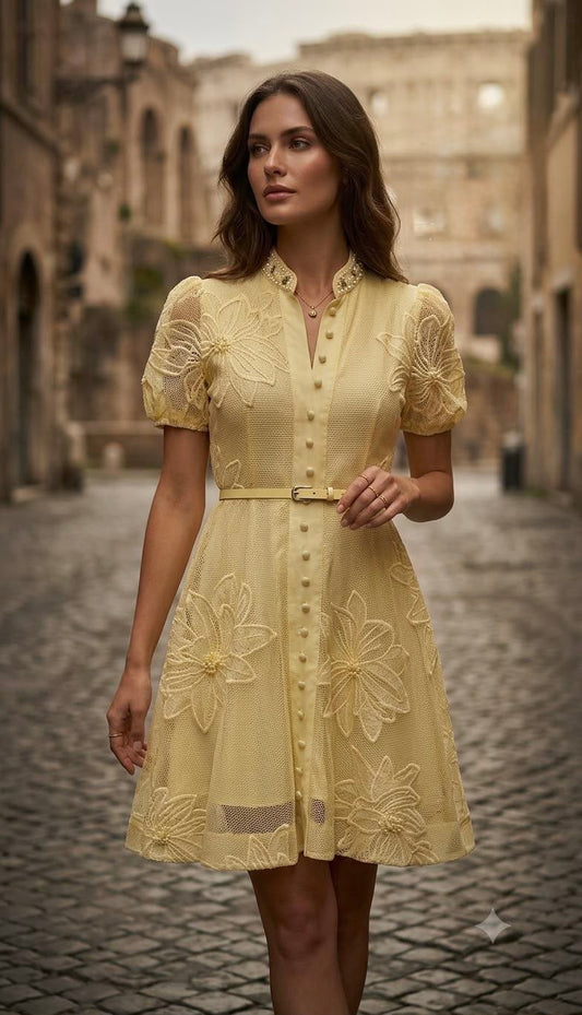Yellow Mini Dress