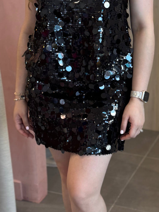 Falda Lentejuelas Negro