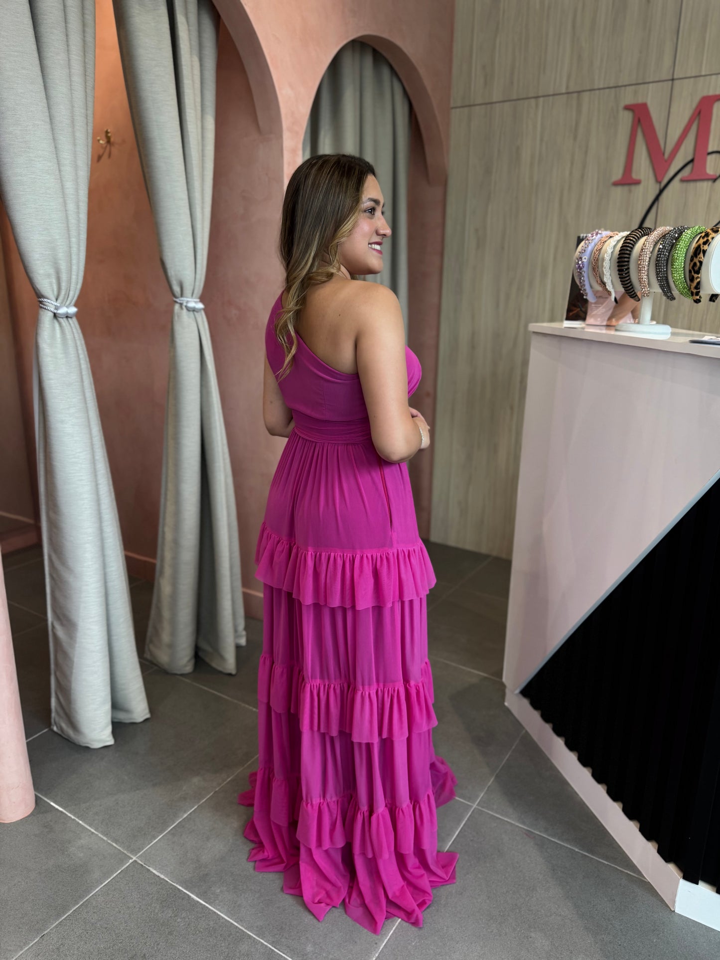 Vestido Abril Fucsia