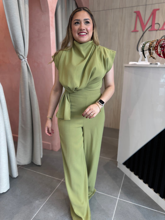 Karol Avocado Jumpsuit