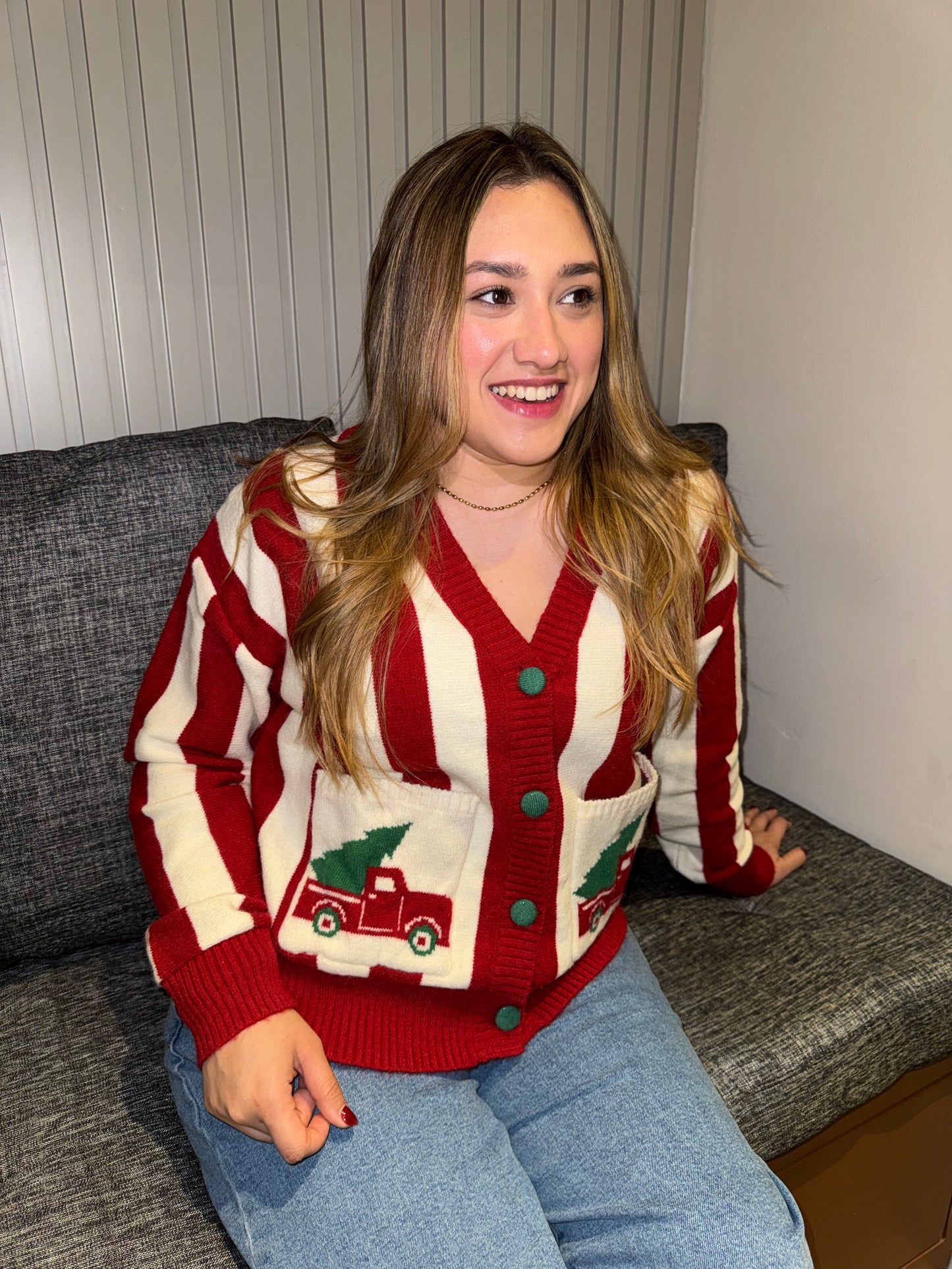 Christmas Stripe Cardigan