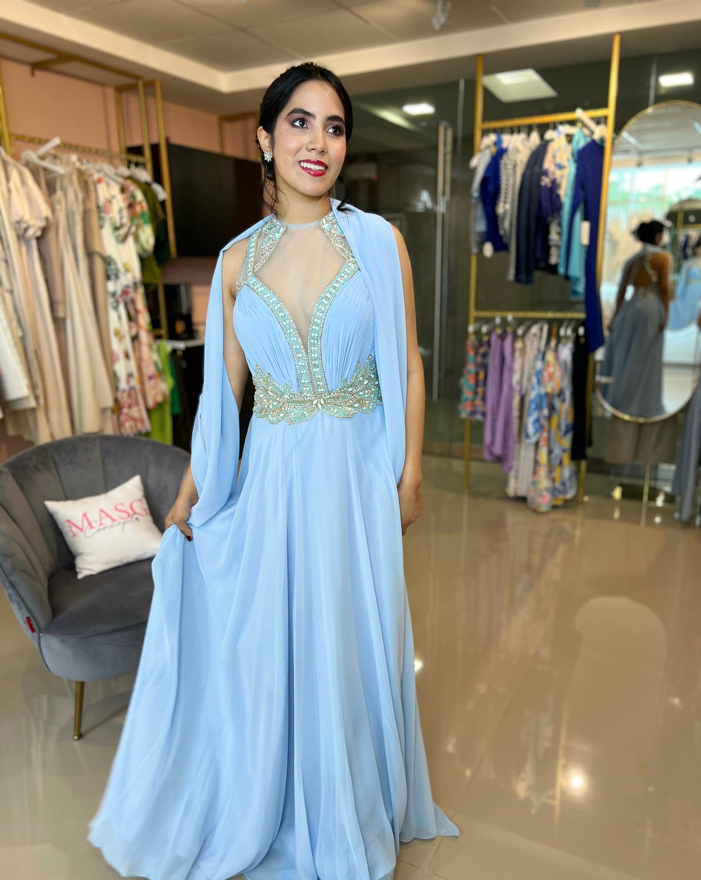 Baby blue Formal Dress