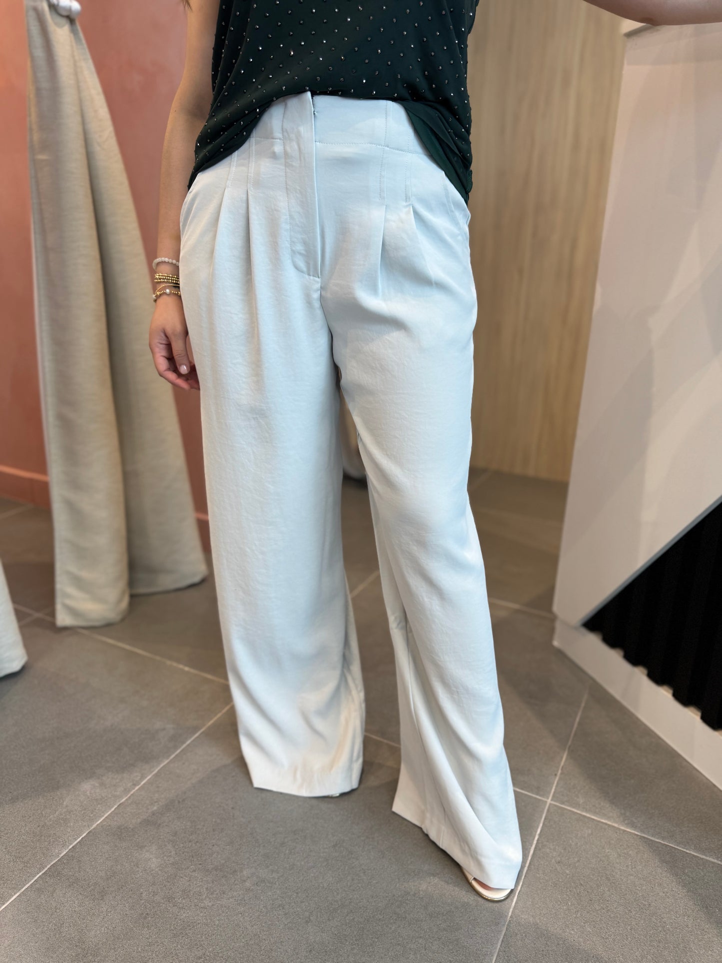 Dove Grey Wide Leg Pants