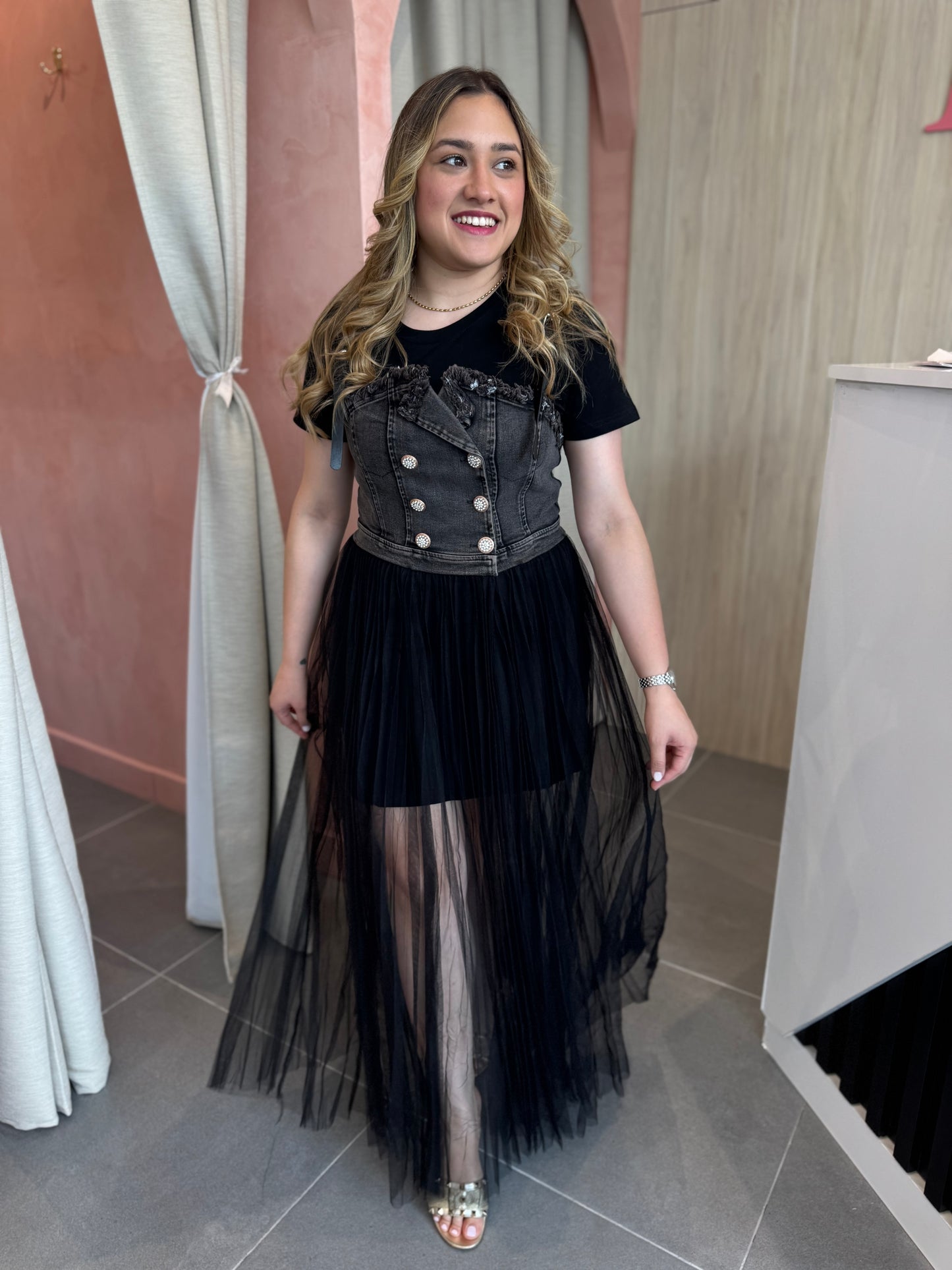 Black short Tule Dress