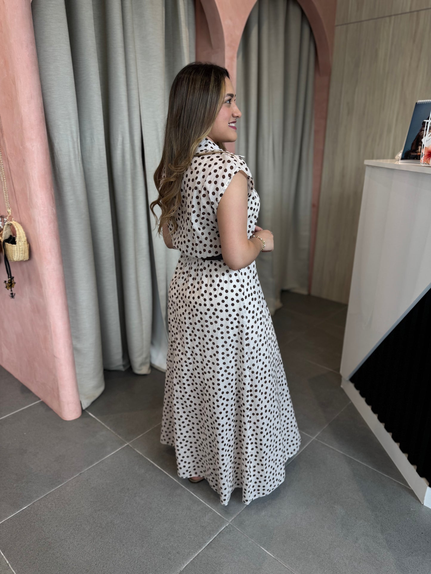 Brown Polka Dot Dress