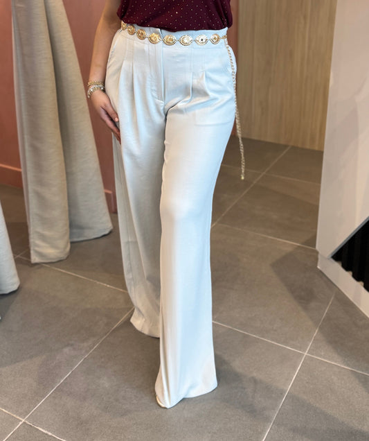 Dove Grey Wide Leg Pants