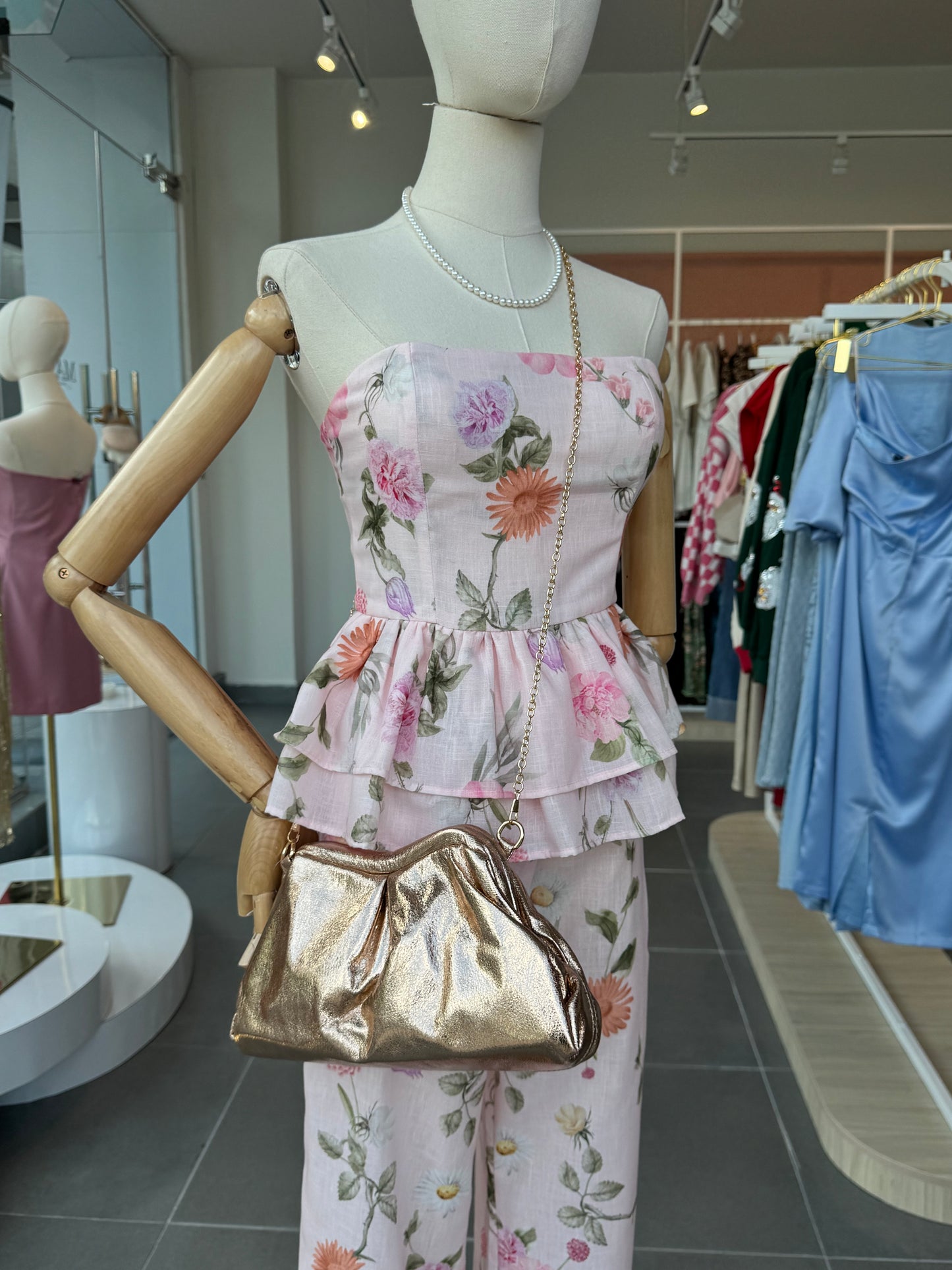 Champagne Crossbody Bag