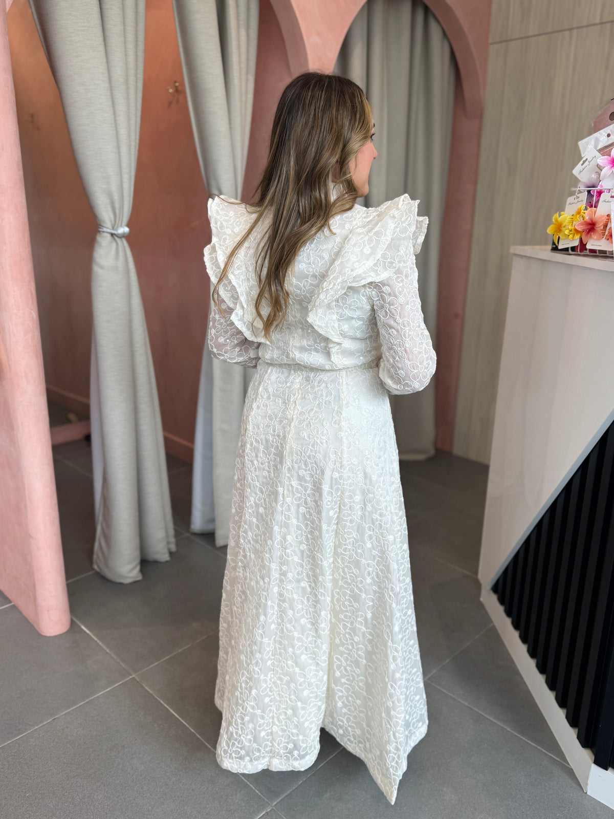 Nour Beige Maxi Dress
