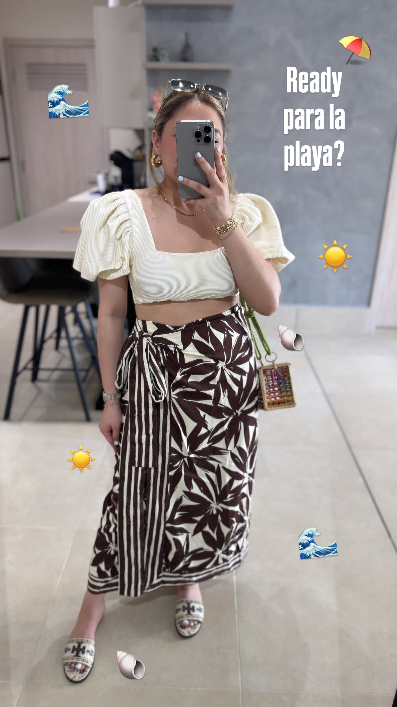 Falda o Pareo Lino Floral