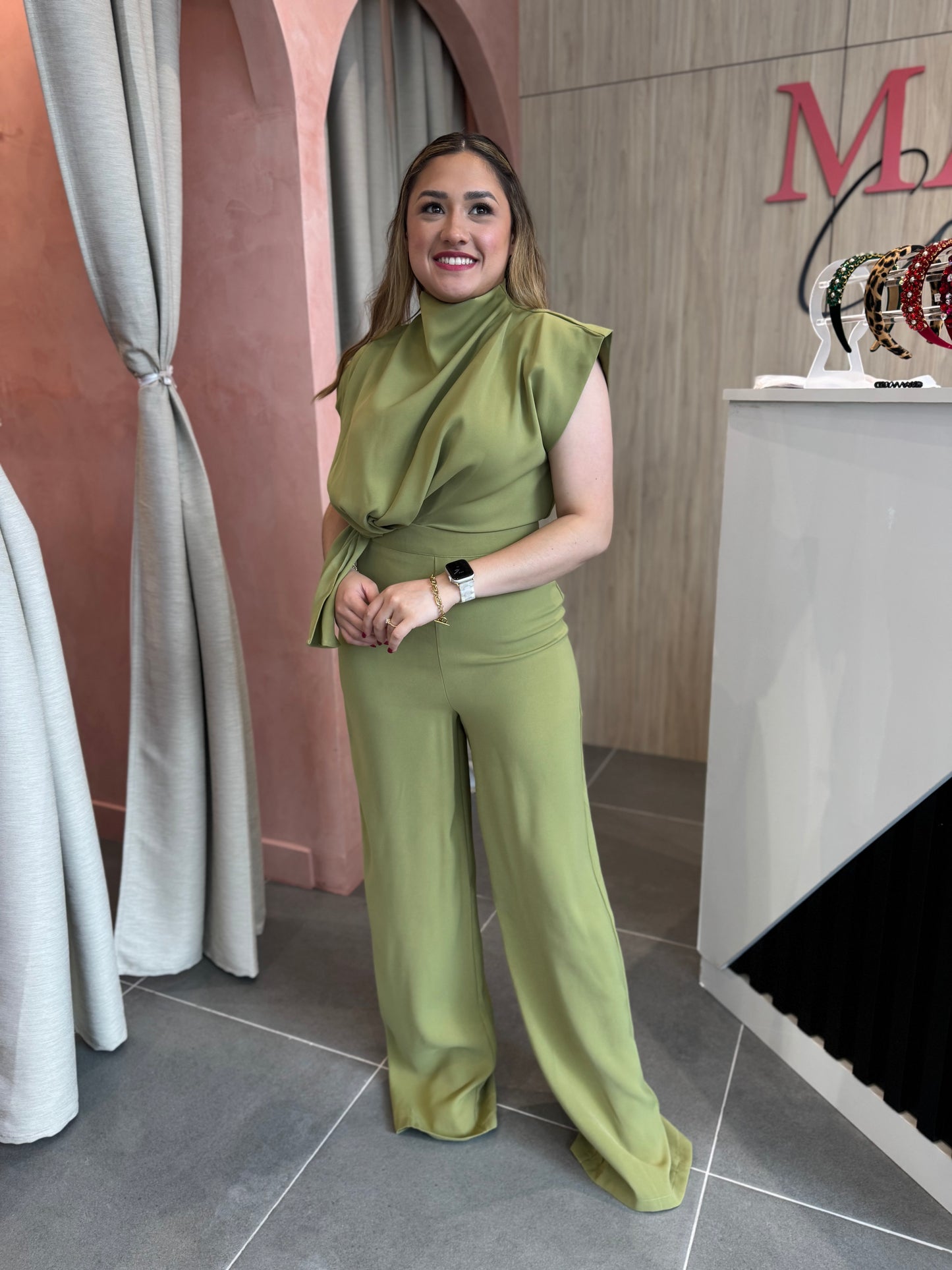 Karol Avocado Jumpsuit