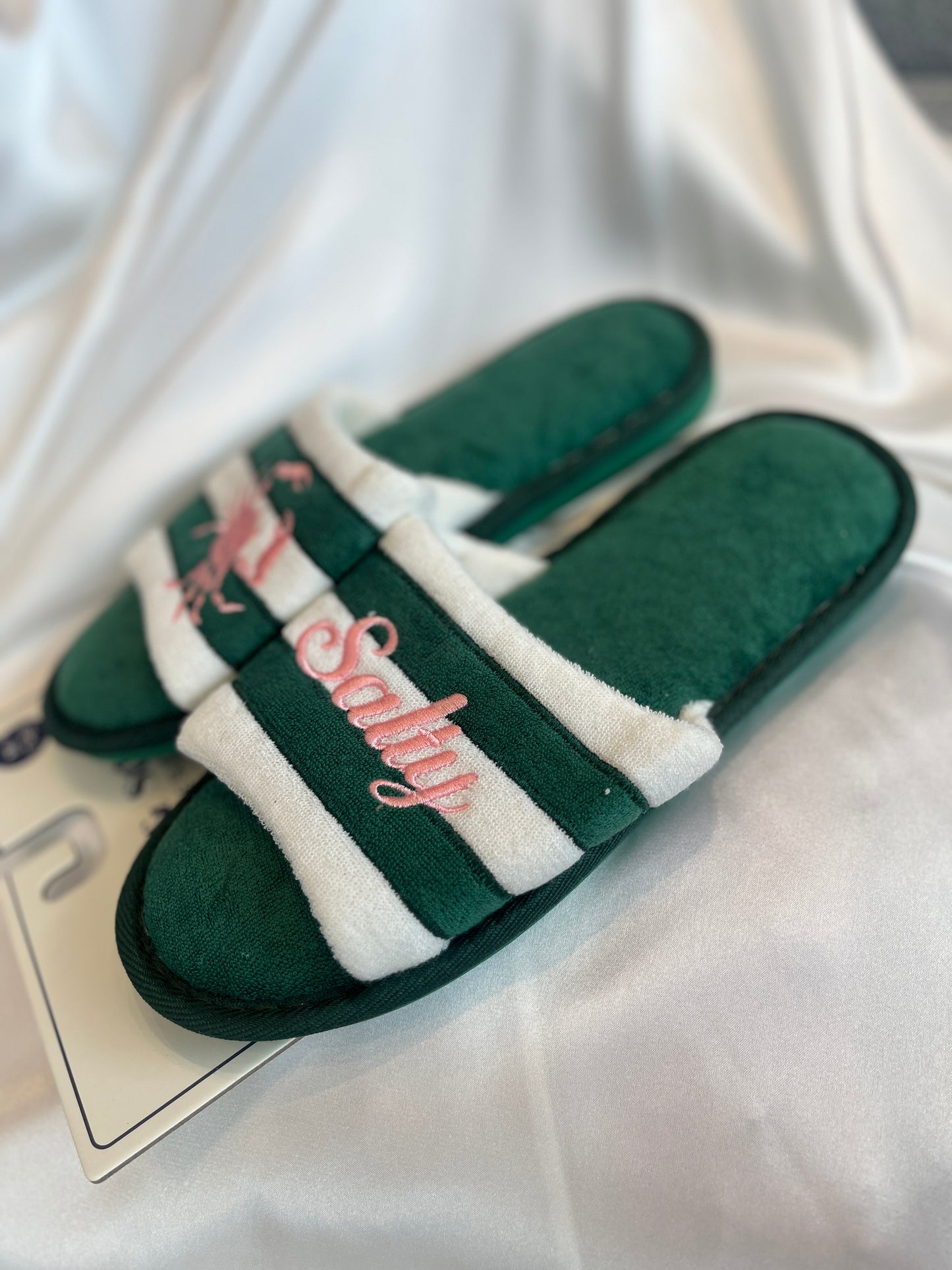 Salty Embroidered Slippers
