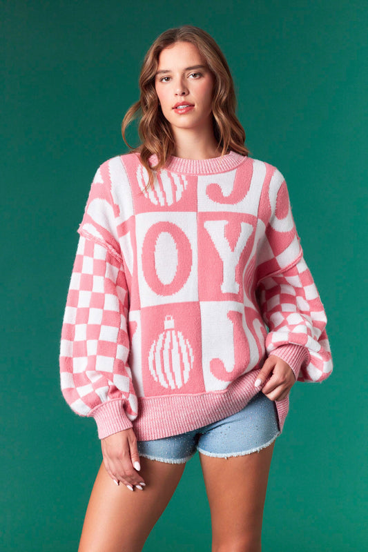 Pink Joy Oversized Sweater