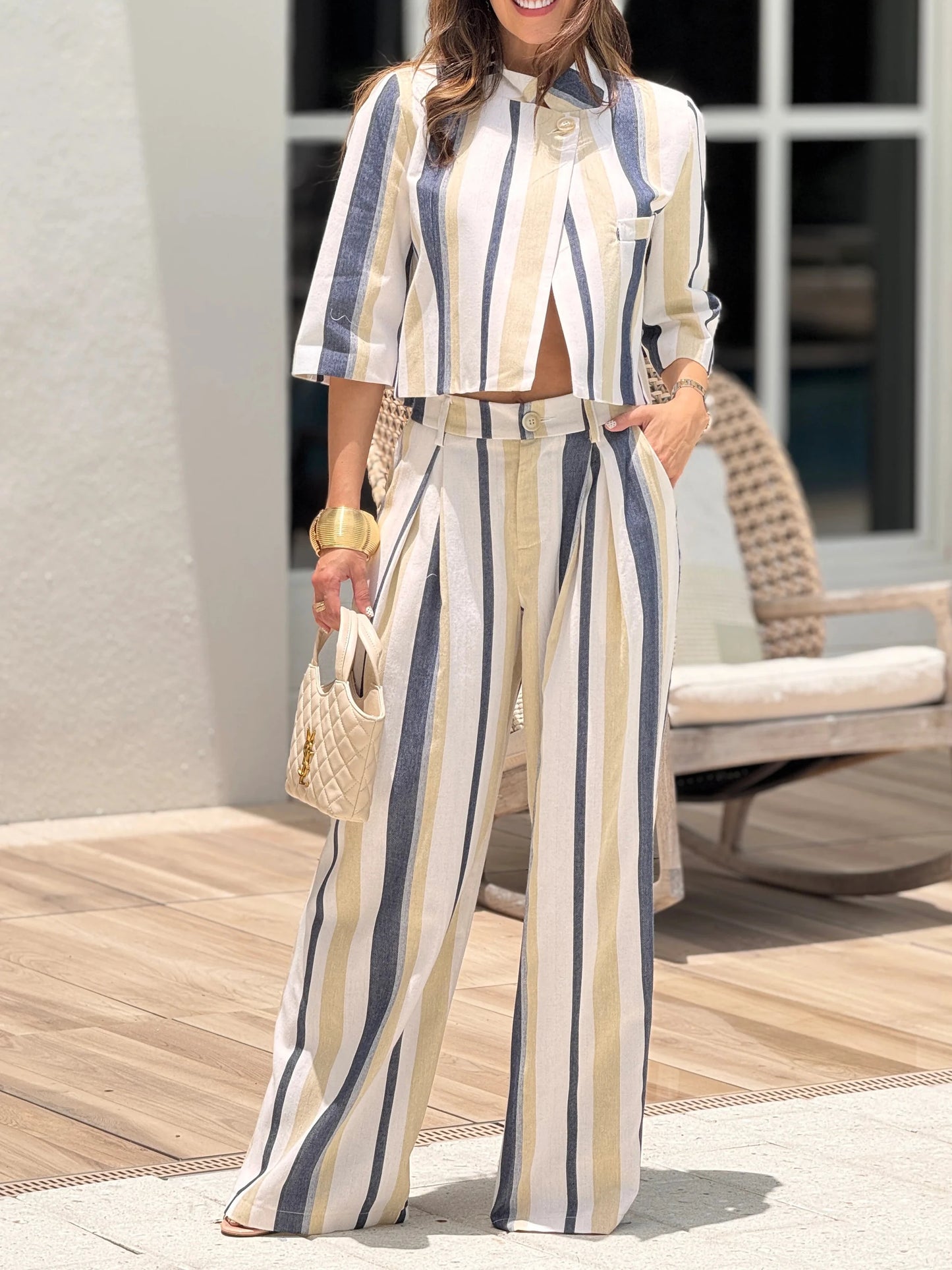 Set Ambar Ivory Saco y Pant