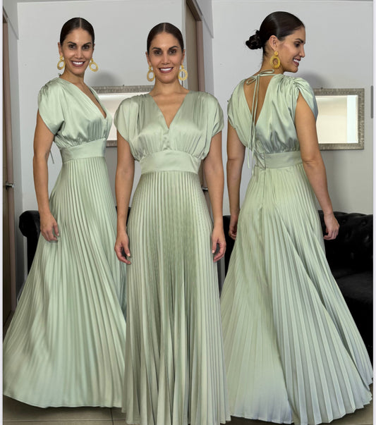 Vestido Amalia Verde Claro