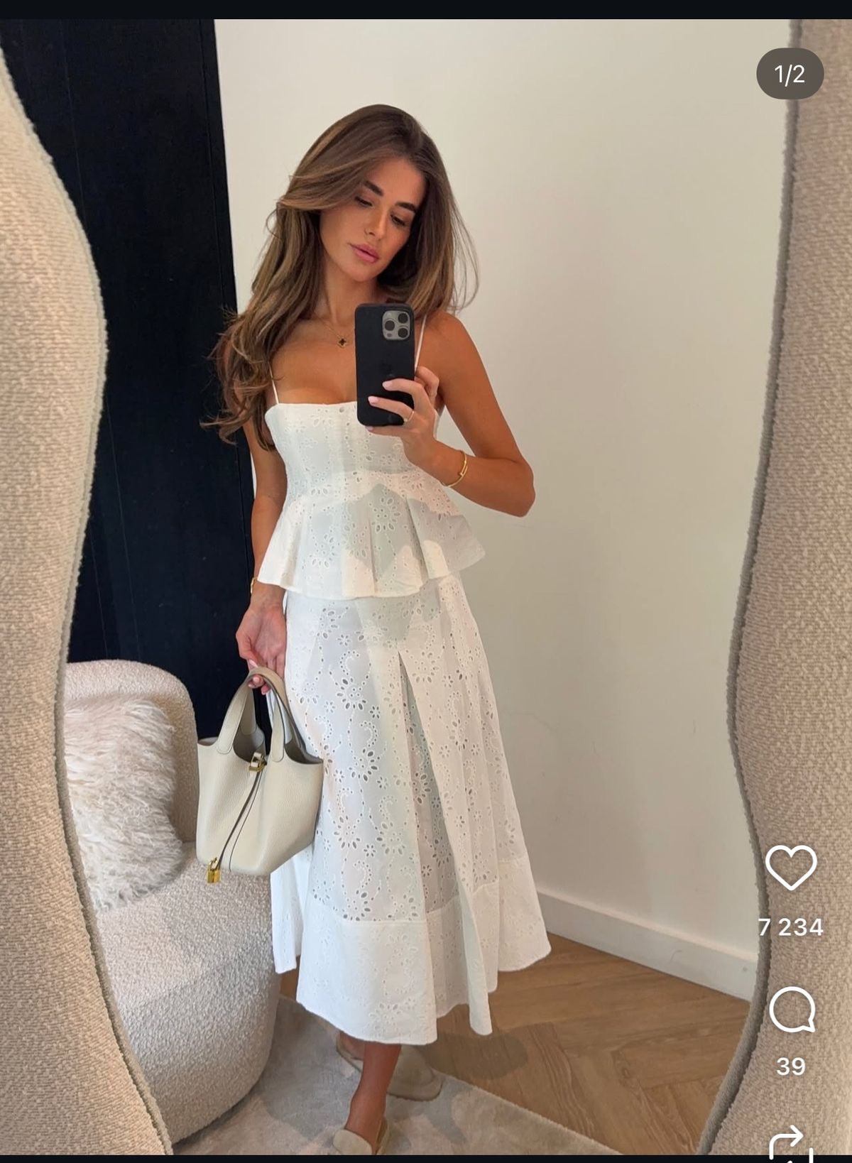 White Skirt Set