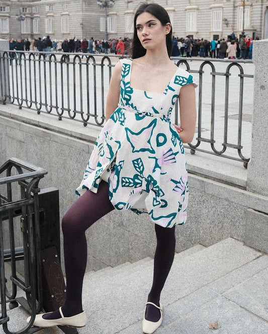 Vestido Paces - print verde