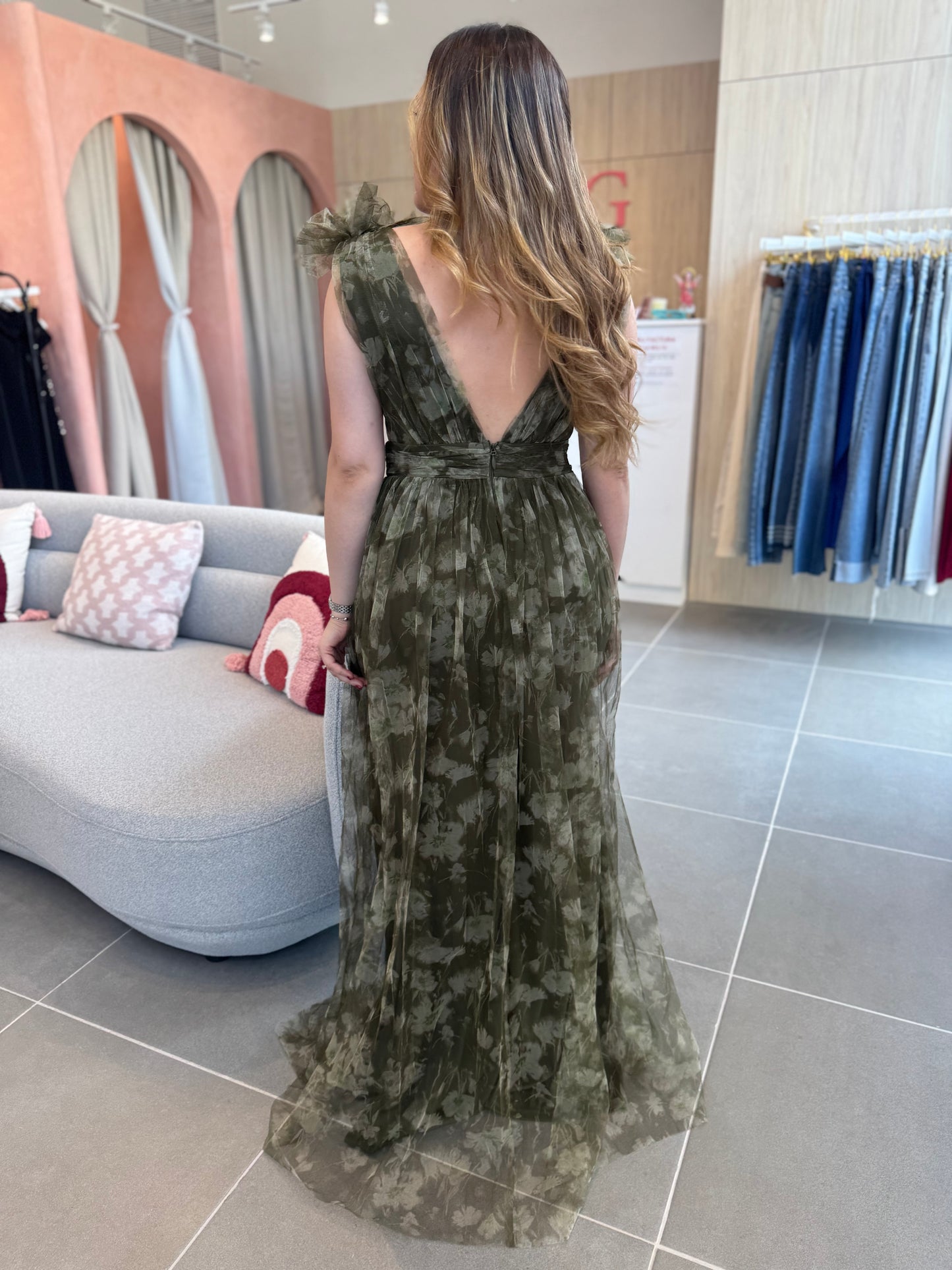 Chantal Olive Maxi Dress