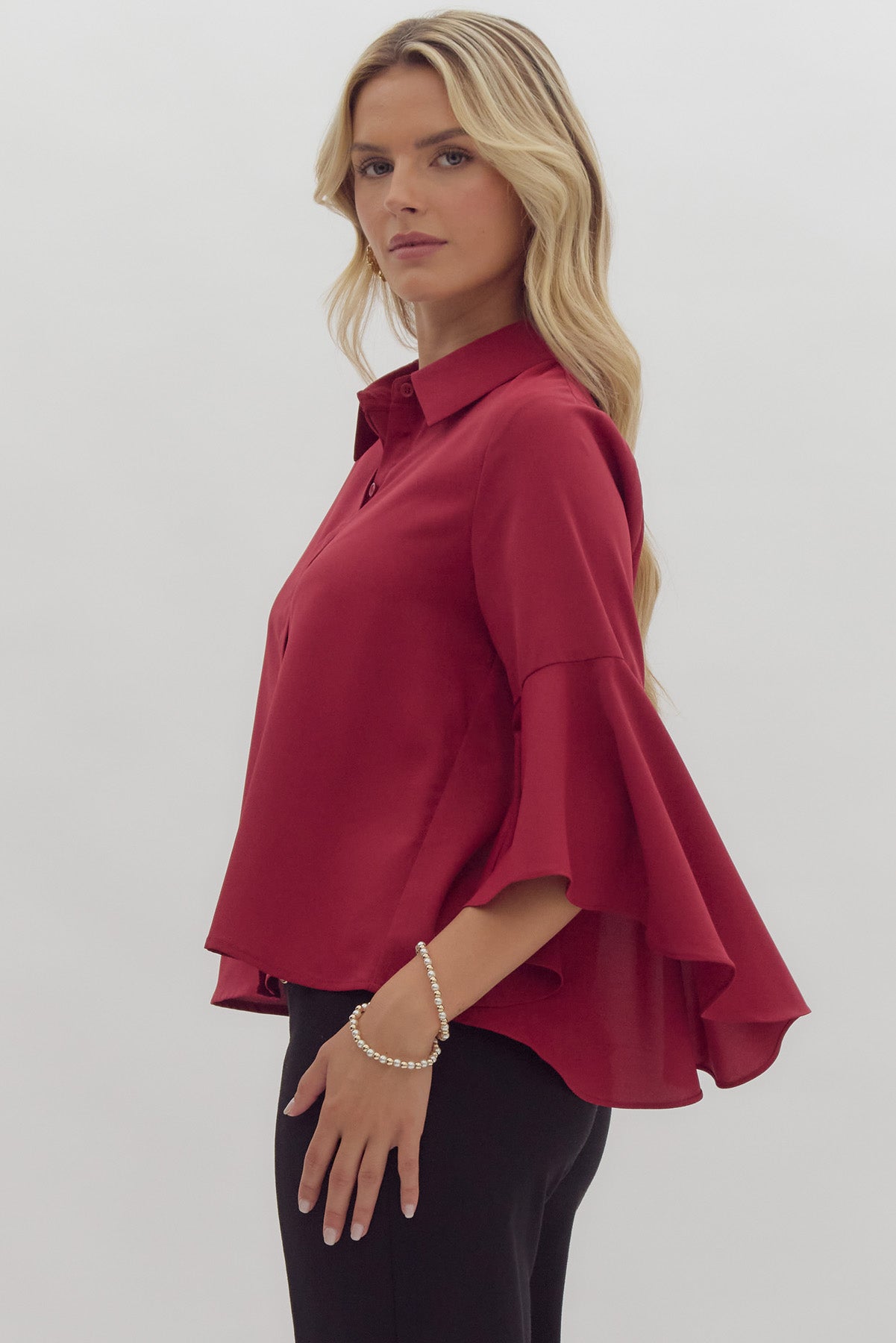 Burgundy Blouse