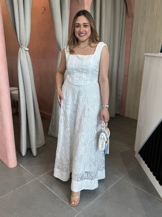 White Lace Maxi Dress